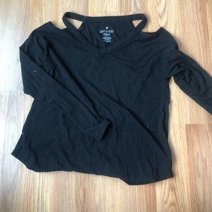 American eagle cold shoulder shirt